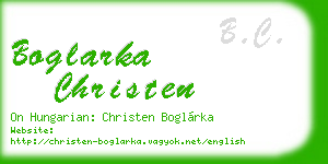 boglarka christen business card